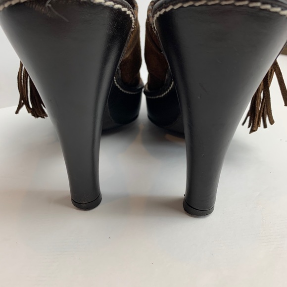 Coach Katrina Mule Slides~ Dark Brown Suede - Picture 2 of 7